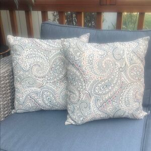 Paisley Pattern Outdoor Throw Pillows